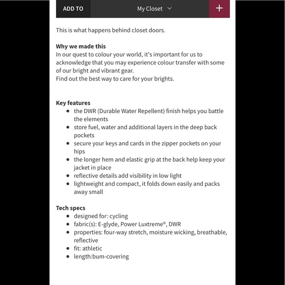 💜Lululemon Presta Packable Cycling Jacket💜 - Picture 8 of 9